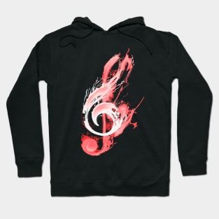 Vintage Piano Keyboard Treble Clef Grunge Music Note Hoodie